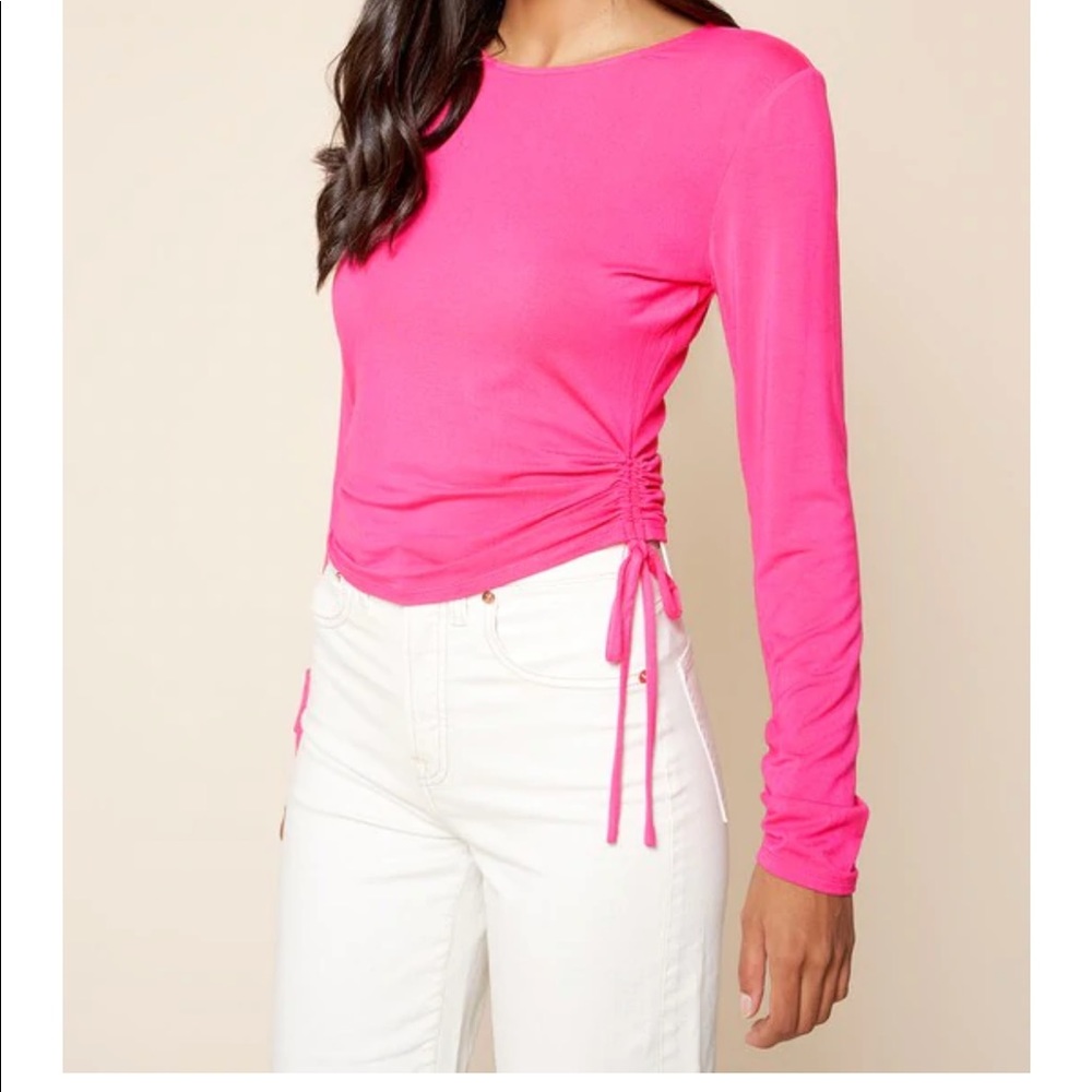Knit Top with Rouched Detail